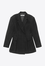 REMAIN Double-Breasted Fitted Blazer Black 502085100BLACK