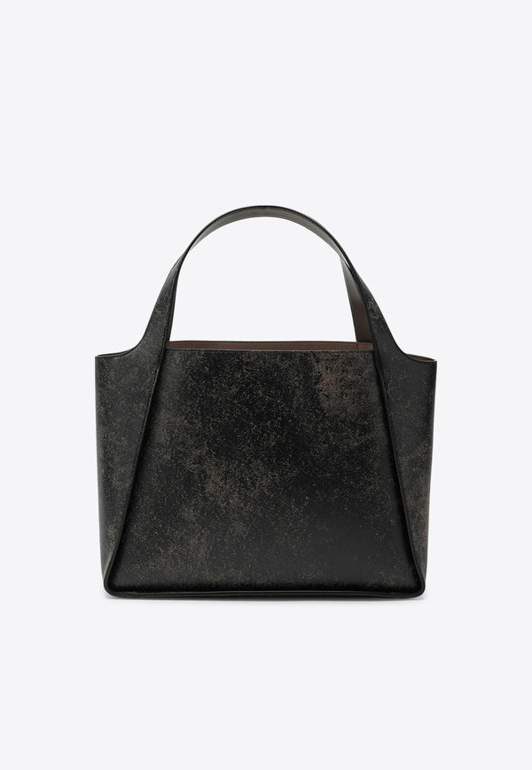 Stella McCartney Large Aged Logo Tote Bag Brown 502793WP0591/R_STELL-2801