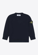 Stone Island Junior Boys Logo Patch Sweatshirt Navy 5100001-BS00B2/Q_STONE-V0020