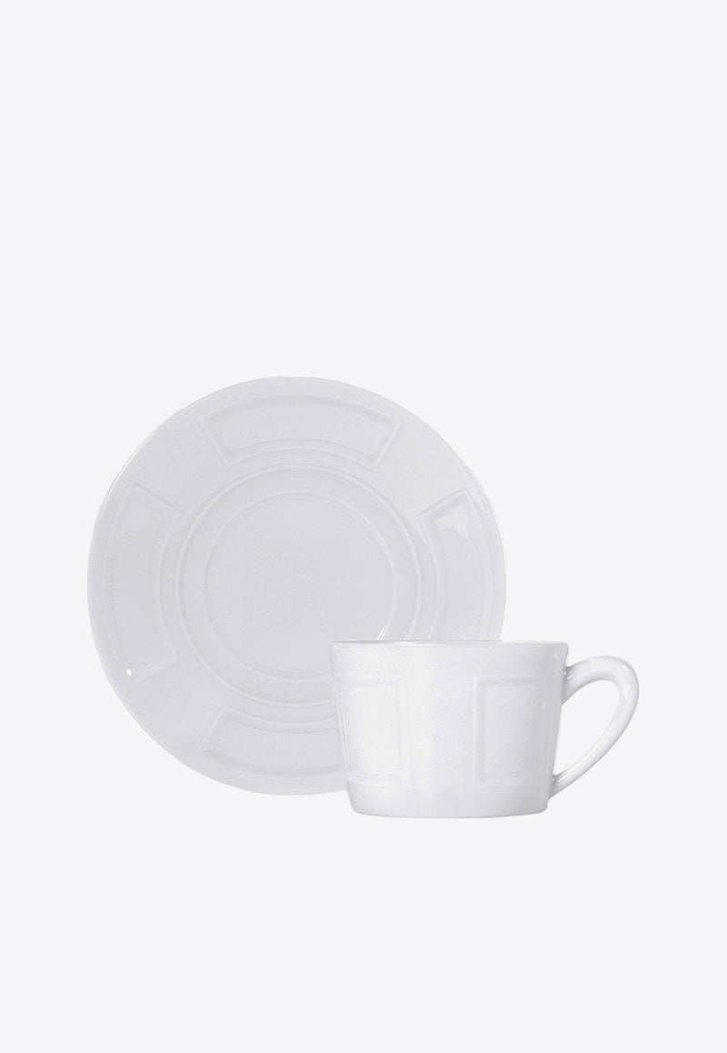 Bernardaud Naxos Tea Cup and Saucer White 0510 / 89