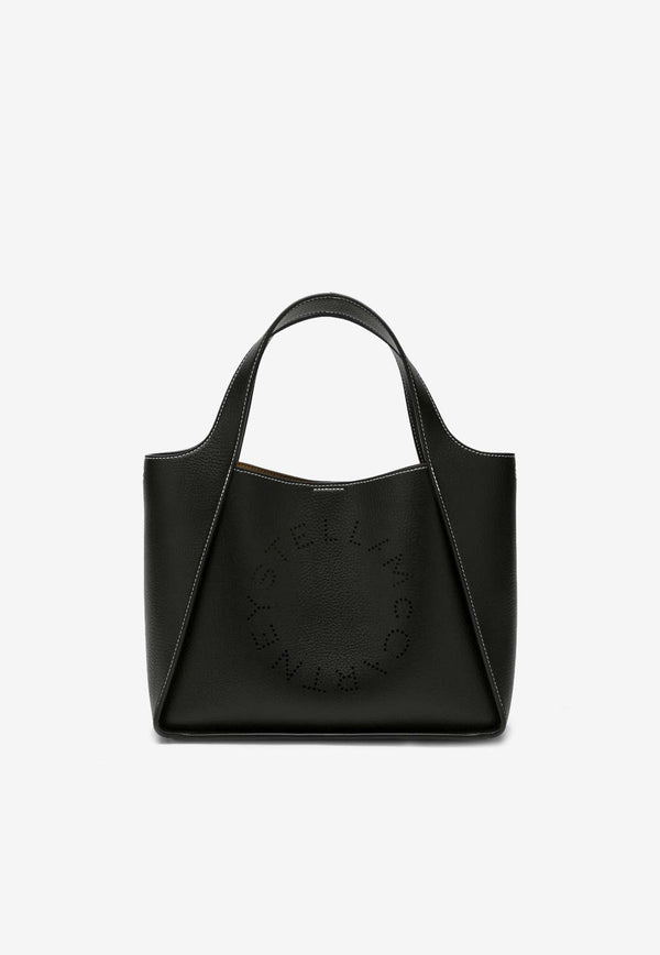 Stella McCartney Perforated Logo Grained Leather Tote Bag Black 513860WP0057/P_STELL-1000