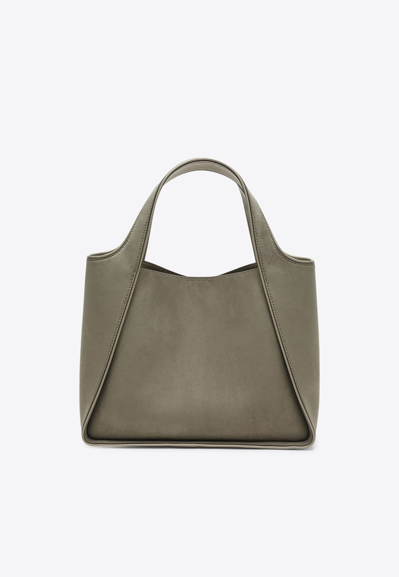 Stella McCartney Medium Faux Leather Logo Shoulder Bag Khaki 513860WP0590/R_STELL-2942