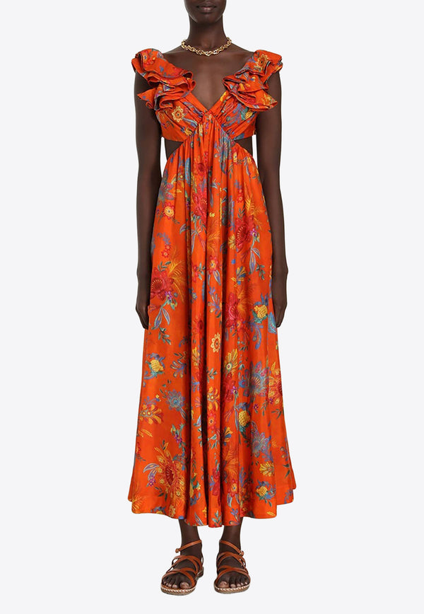 Zimmermann Ginger Frill Midi Dress Multicolor 5195DSS233MULTICOLOUR