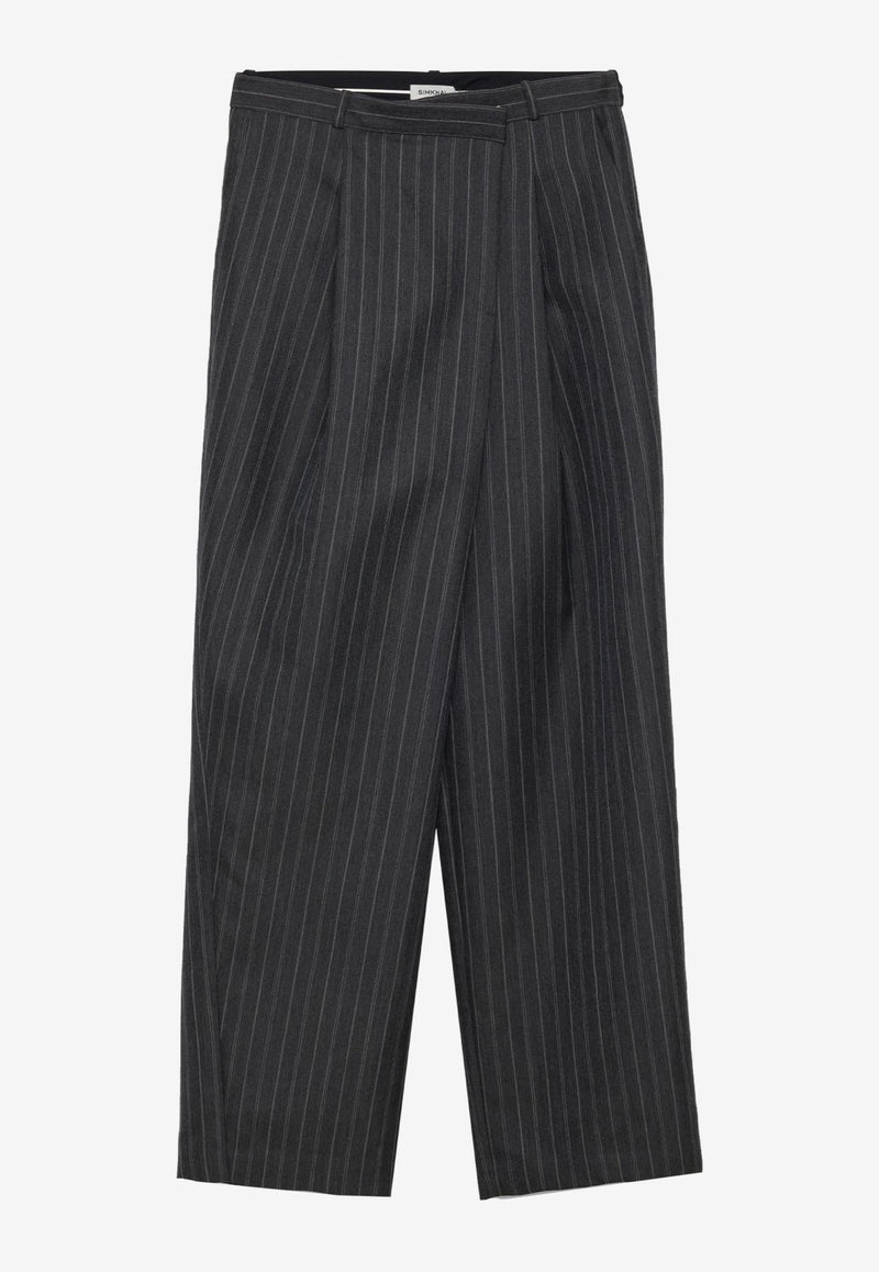 Shop Jonathan Simkhai Tayler Pinstripe Wide-Leg Pants for Women online at THAHAB.COM. Shop all the new season's clothing, accessories and more from the top designer brands at the best price with express delivery.