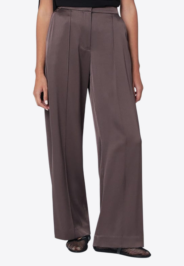 Simkhai Kyra Satin Tailored Pants Brown 525-4031-QPL/R_SIMKH-CH