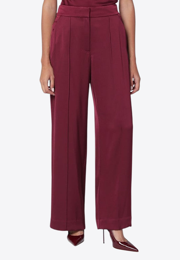 Simkhai Kyra Satin Tailored Pants Purple 525-4031-QPL/R_SIMKH-CR