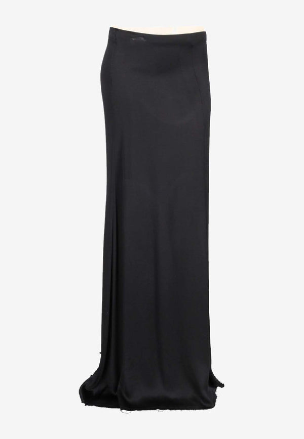 Ann Demeulemeester Zita Satin Maxi Skirt Black B0011431FA369_099