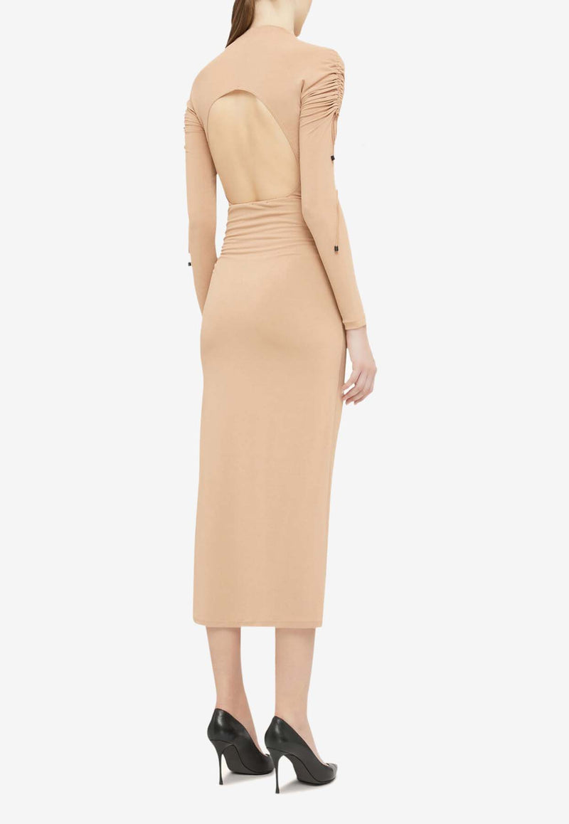 Wolford Crepe Midi Skirt Almond 53211_000_4853