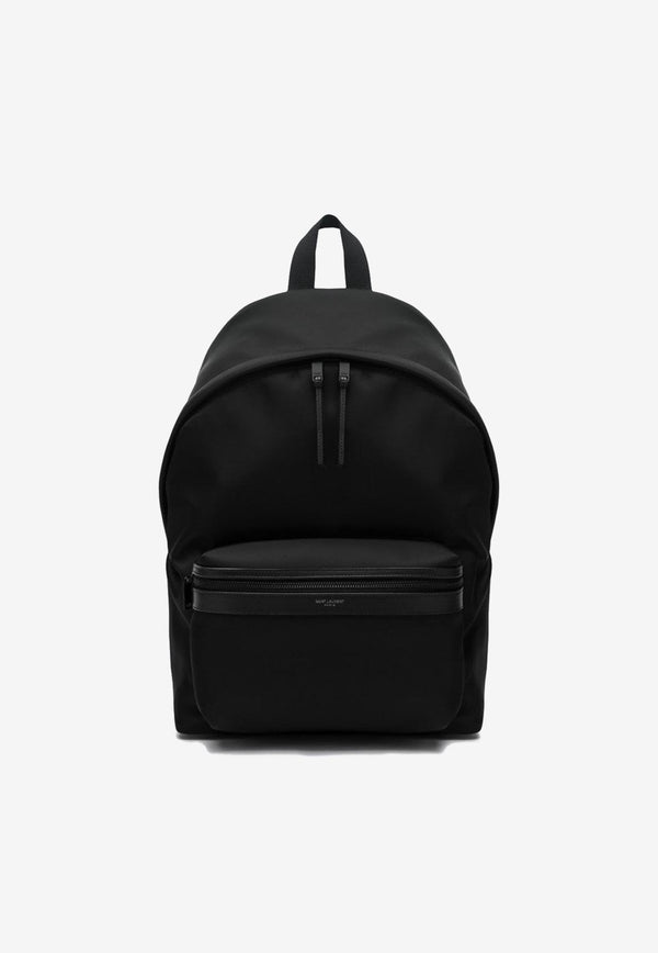Saint Laurent City Leather and Nylon Backpack Black 534967FAEY2/R_YSL-1000