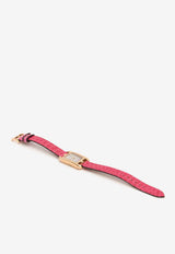Small Nantucket 29mm Watch in Shiny Alligator Single Tour Strap with Sprinkled Diamond Bezel