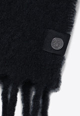 Canada Goose Alpaca-Blend Fringed Scarf Black 5485WWO/P_CANAD-61