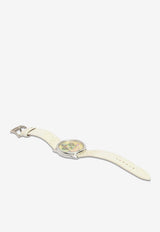 Large Arceau Les Folies du Ciel 38mm Watch in Matte Alligator Single Tour Strap and Diamond Bezel