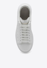 Alexander McQueen Oversized Leather Low-Top Sneakers White 553680WIEE0/Q_ALEXQ-9000