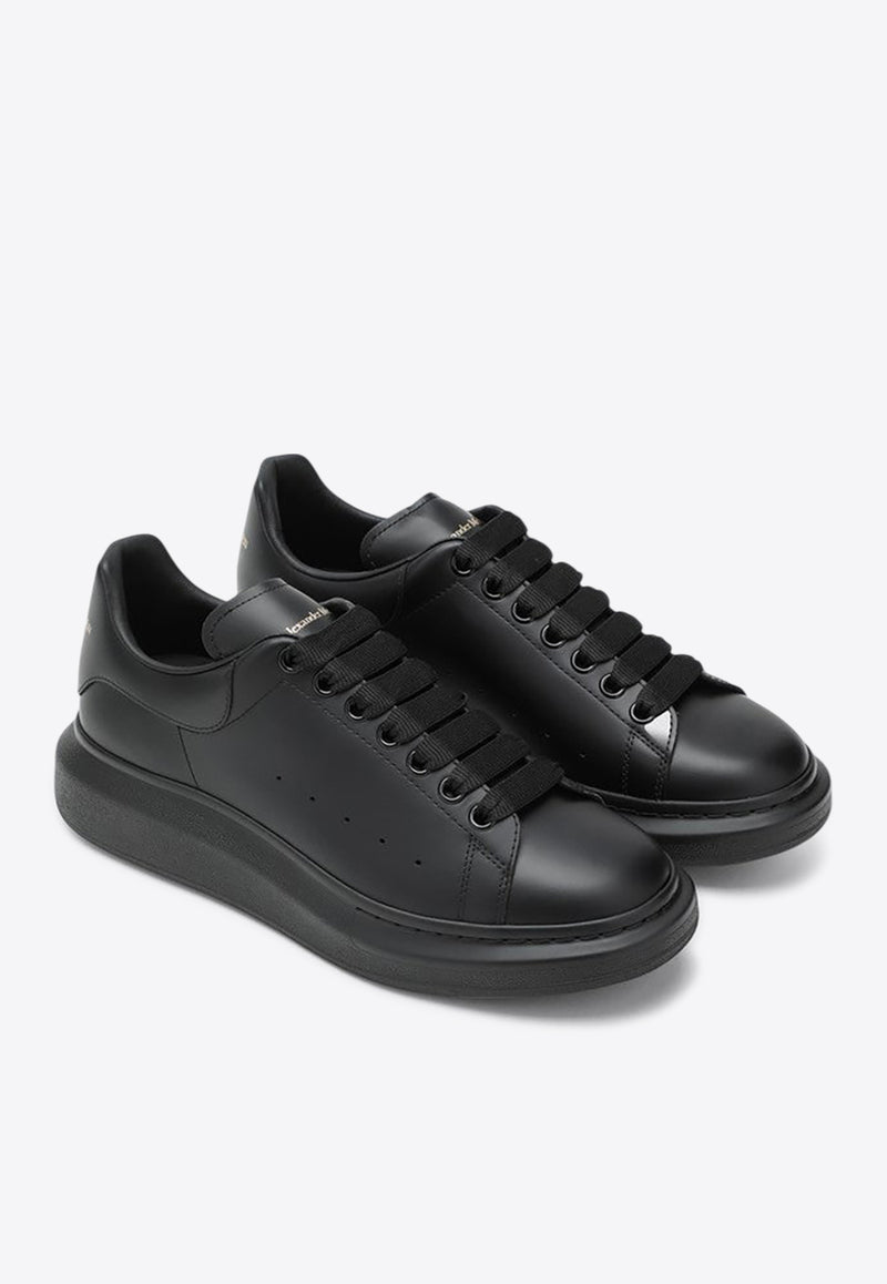 Alexander McQueen Oversize Leather Low-Top Sneakers Black 553680WWAAN/R_ALEXQ-1002