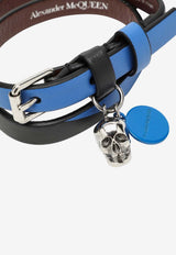 Alexander McQueen Double-Wrap Skull Leather Bracelet 5544661AANY/N_ALEXQ-4490