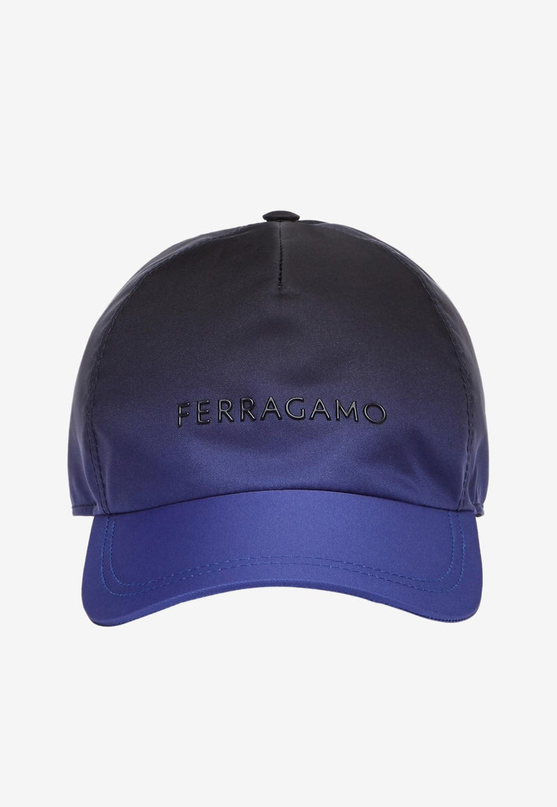Salvatore Ferragamo Dual-Tone Logo Baseball Cap 560058 BAS SHADING 764732 LAPIS Blue