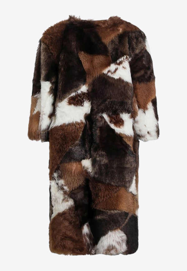 Prada Patchwork Shearling Coat  Multicolor 56A194OOO170T/R_PRADA-F0IDS