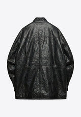 Prada Antiqued Leather Jacket Black 56A242OOO180O/S_PRADA-F0002