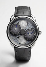 Arceau L'heure De La Lune 43mm Watch in Matte Alligator Single Tour Strap