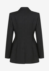 Balenciaga Hourglass Wool Twill Blazer Black 571278TYI20/S_BALEN-1000