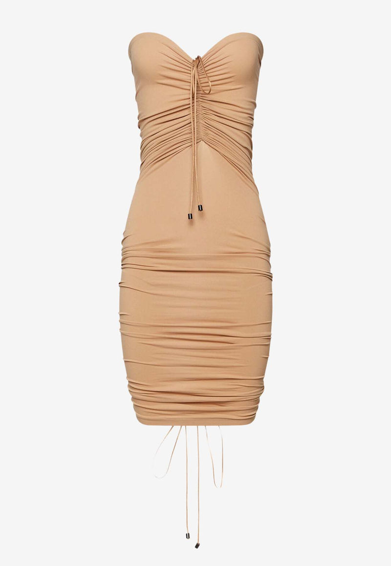 Wolford Fatal Draping Midi Dress Almond 57161_000_4853