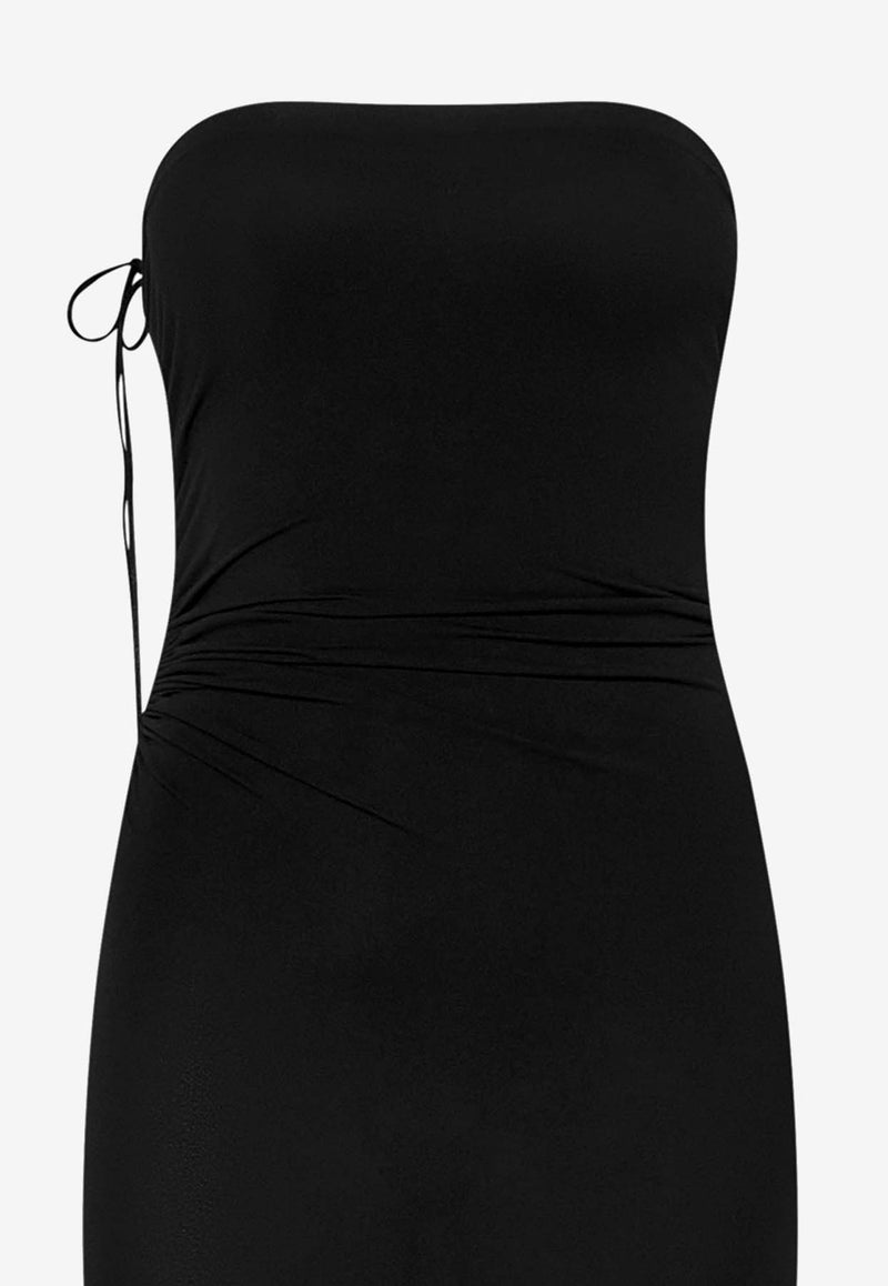 Wolford Fatal Draping Sleeveless Midi Dress Black 57161_000_7005