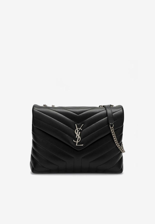 Saint Laurent Medium Loulou Quilted Leather Shoulder Bag Black 574946DV726/P_YSL-1000