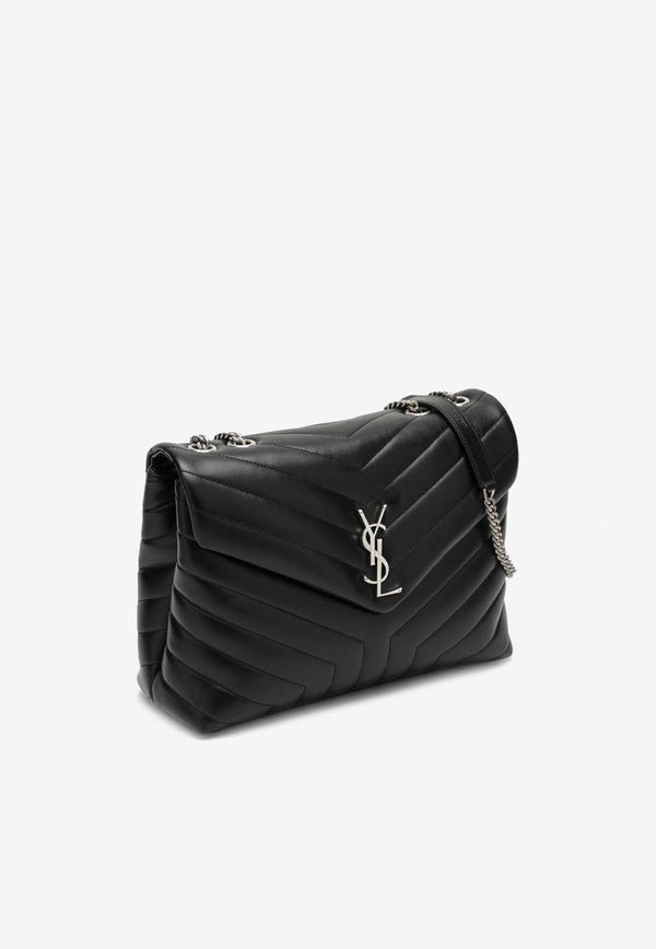 Saint Laurent Medium Loulou Quilted Leather Shoulder Bag Black 574946DV726/P_YSL-1000