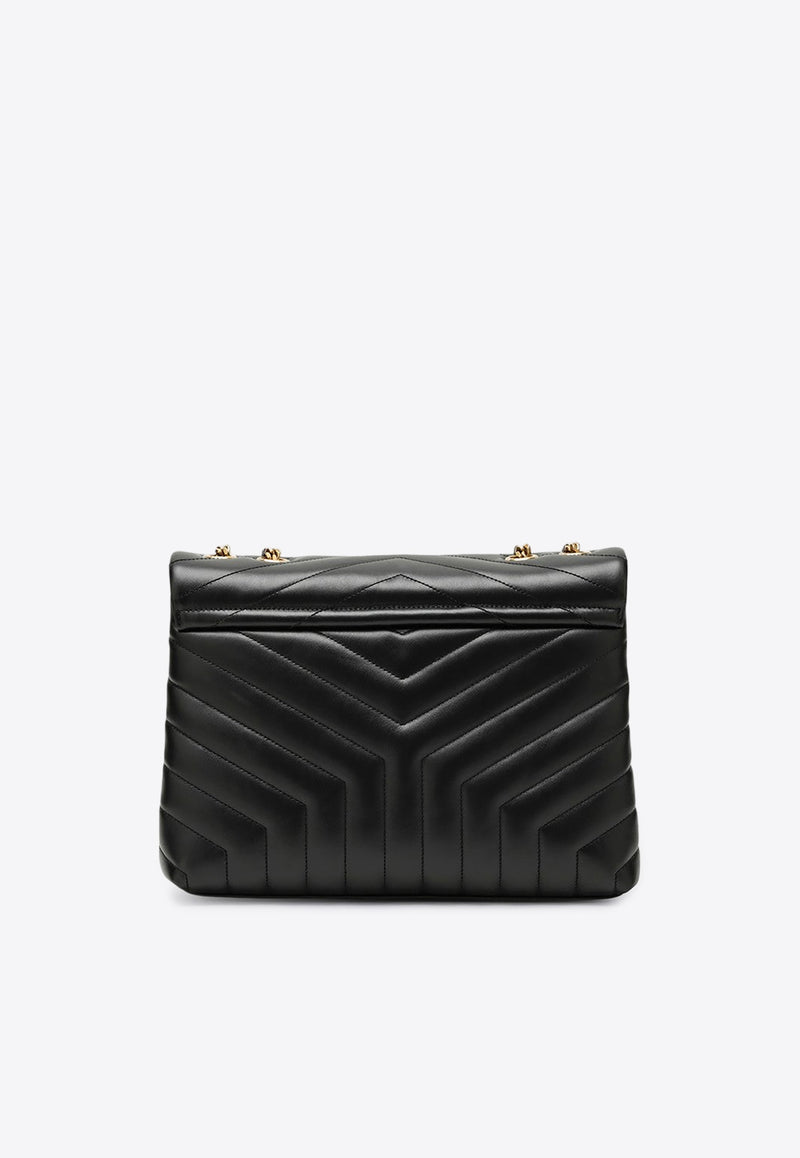 Saint Laurent Medium Loulou Quilted Leather Shoulder Bag Black 574946DV727/P_YSL-1000