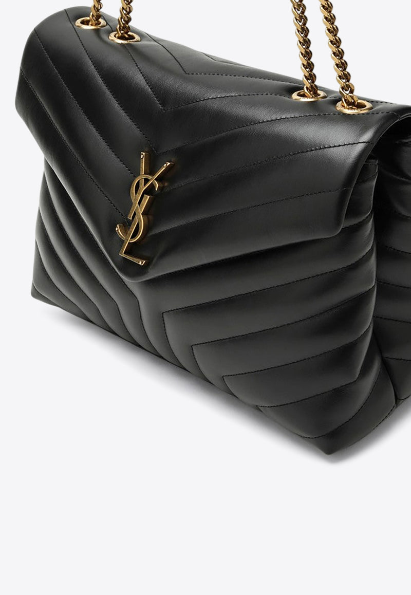 Saint Laurent Medium Loulou Quilted Leather Shoulder Bag Black 574946DV727/P_YSL-1000