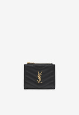 Saint Laurent Cassandre Bi-Fold Wallet Black 575879BOW01/R_YSL-1000