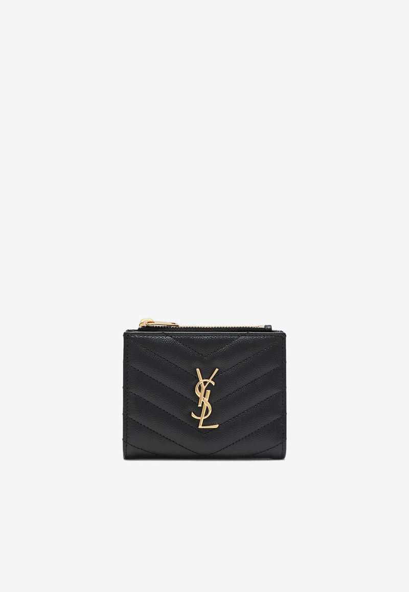 Saint Laurent Cassandre Bi-Fold Wallet Black 575879BOW01/R_YSL-1000