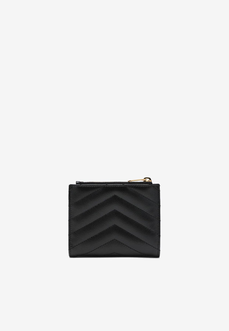 Saint Laurent Cassandre Bi-Fold Wallet Black 575879BOW01/R_YSL-1000