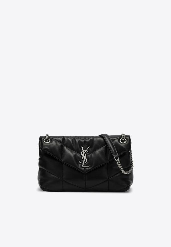 Saint Laurent Small Loulou Puffer Leather Shoulder Bag Black 5774761EL00/P_YSL-1000