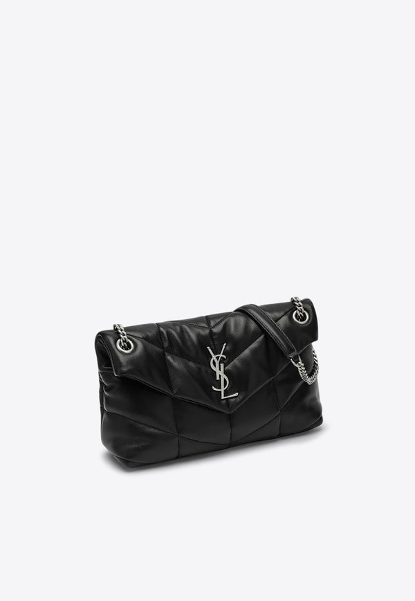 Saint Laurent Small Loulou Puffer Leather Shoulder Bag Black 5774761EL00/P_YSL-1000