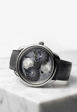 Arceau L'heure De La Lune 43mm Watch in Matte Alligator Single Tour Strap