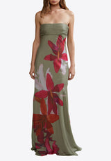 AMUR Palma Bias Maxi Dress Green 58115158_MULTI COLO