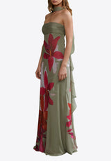AMUR Palma Bias Maxi Dress Green 58115158_MULTI COLO