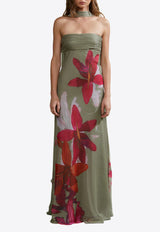AMUR Palma Bias Maxi Dress Green 58115158_MULTI COLO