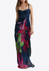 AMUR Drea Pleated Maxi Dress Green 58115165_MULTI COLO