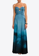 AMUR Cova Printed Maxi Dress Blue 58115190_BLUE