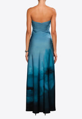 AMUR Cova Printed Maxi Dress Blue 58115190_BLUE