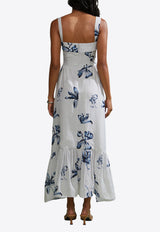 AMUR Evris Ruffle Hem Dress White 58115211_WHITE MULT