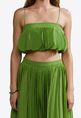 AMUR Sonia Ruffled Top Green 58215183_GREEN