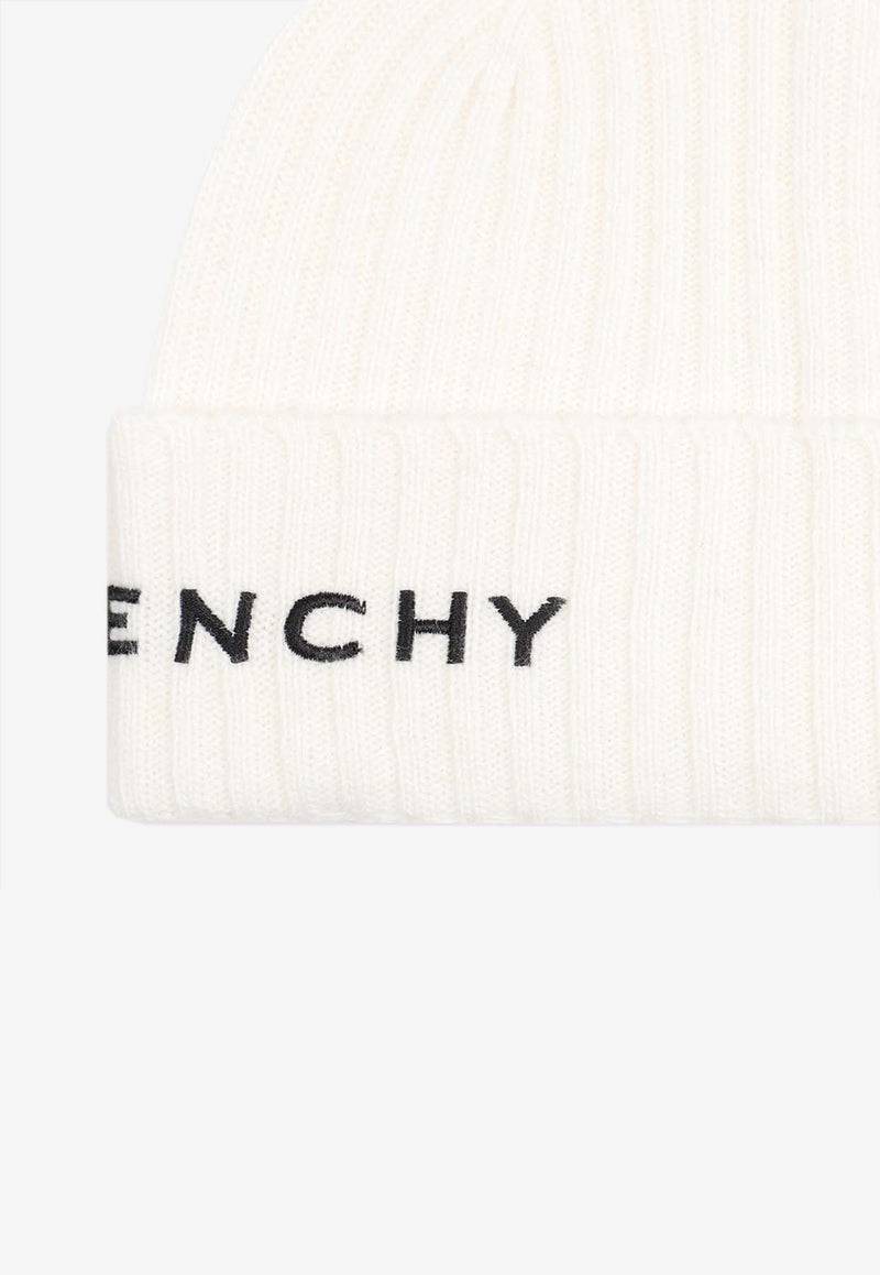 Logo-Embroidered Ribbed Beanie