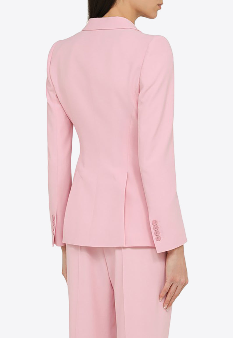 Alexander McQueen Single-Breasted Tailored Blazer Pink 585442QEAAA/O_ALEXQ-5067