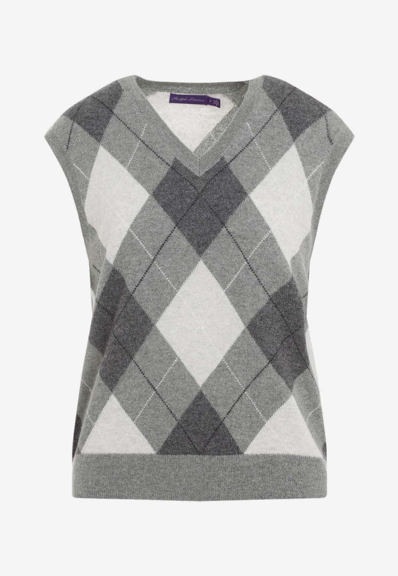 Argyle Cashmere Sweater Vest