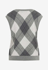 Argyle Cashmere Sweater Vest