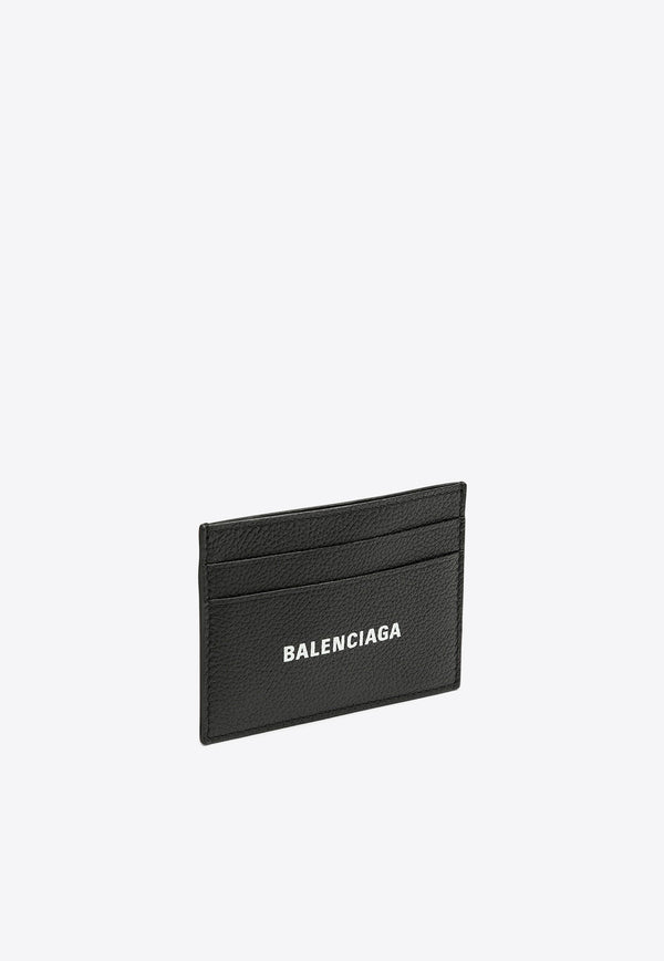 Balenciaga Logo Print Cardholder in Calf Leather 5943091IZI3/O_BALEN-1090 Black