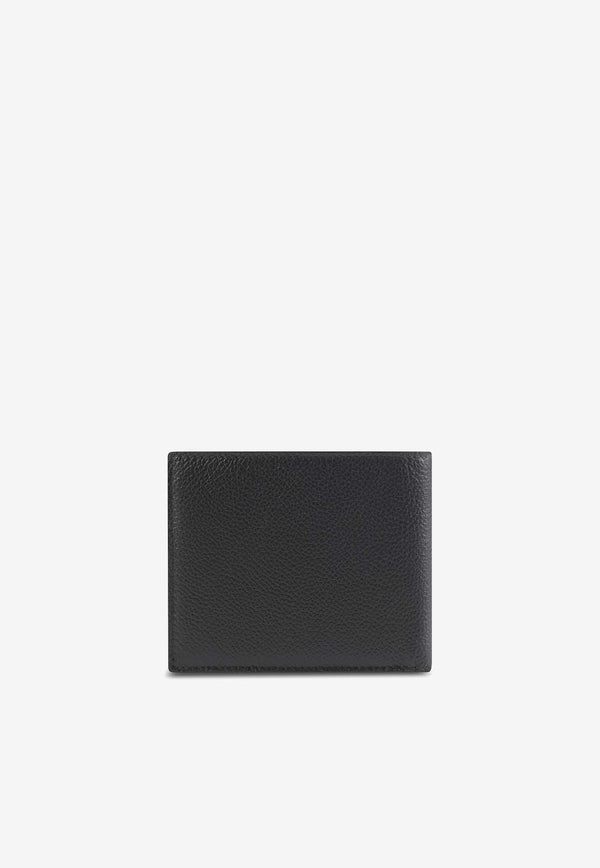Balenciaga Logo Bi-Fold Leather Wallet 5945491IZI3BLACK